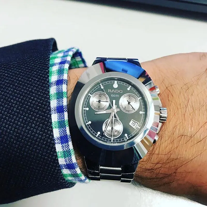 Rado DiaStar Blue Dial Chronograph Men's Watch- R12638173